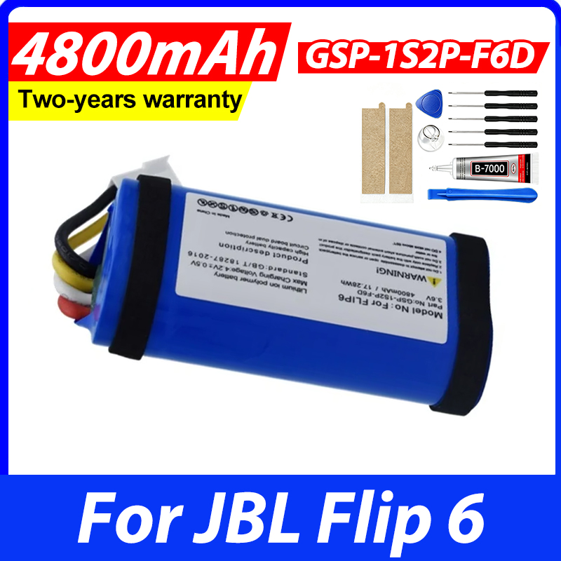 Jbl Speaker Flip 6 - Baterai 4800mAh Untuk JBL Flip 6